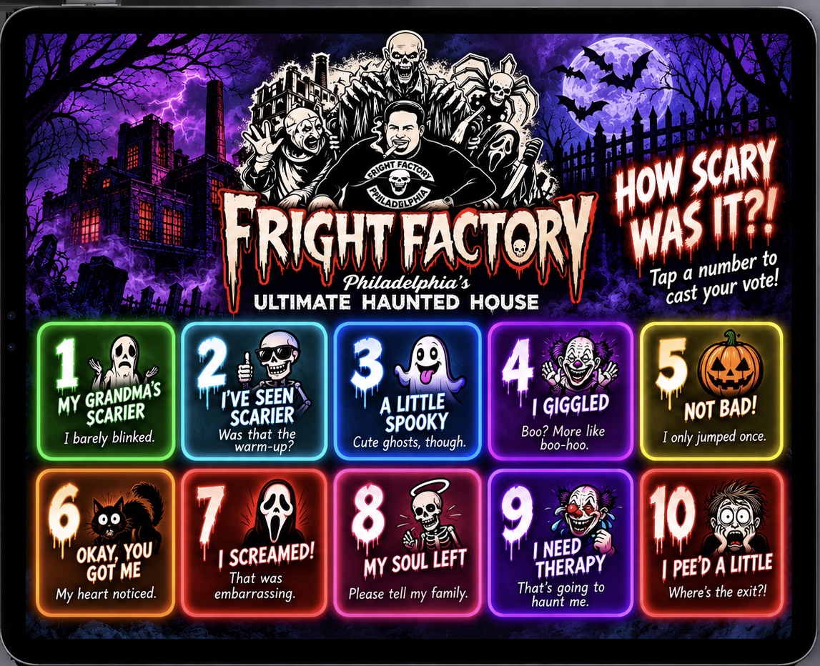 Fright Factory voting board